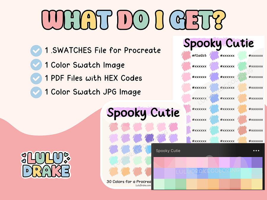 Spooky Cutie Procreate Color Palette with HEX Codes ★ DIGITAL ★ product image (5)