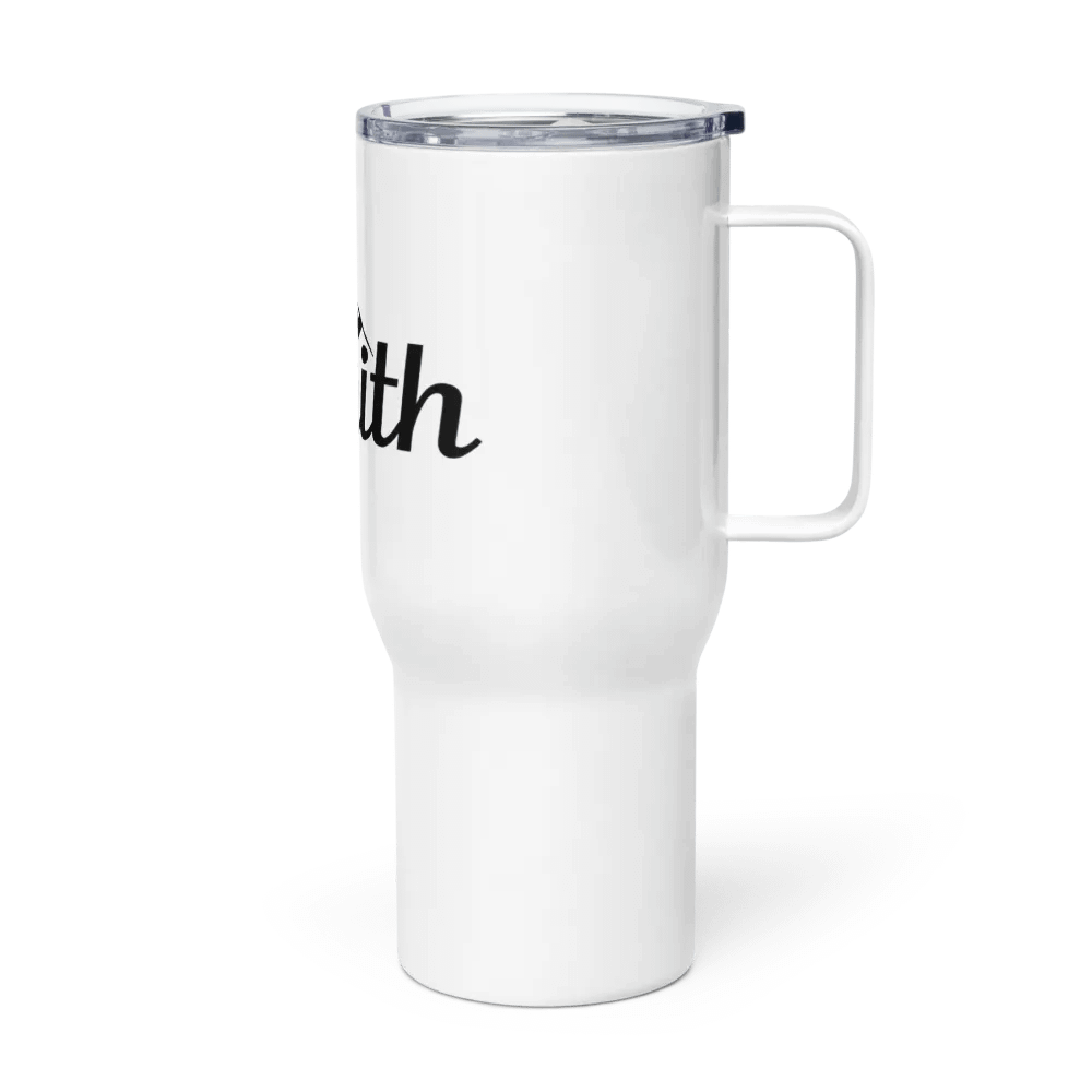 Zenith Insulated Travel Mug with Handle - 25oz Stainless Steel, White, Mountain Design product image (3)