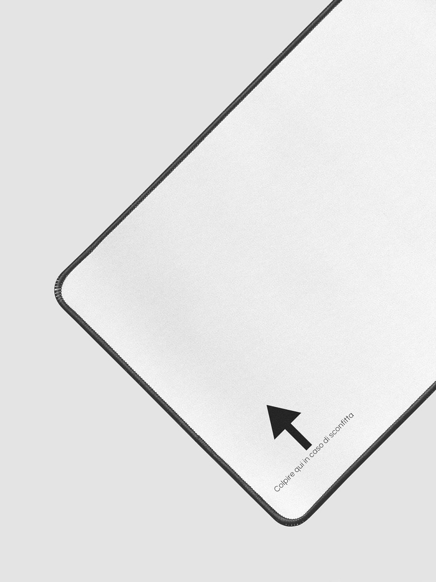 Rage game - Tappetino scrivania per mouse (30.48x45.72cm) bianco con logo nero product image (3)