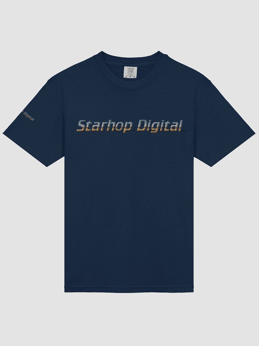 Starhop Digital Dual Logo Navy Blue Cotton T-Shirt product image (3)