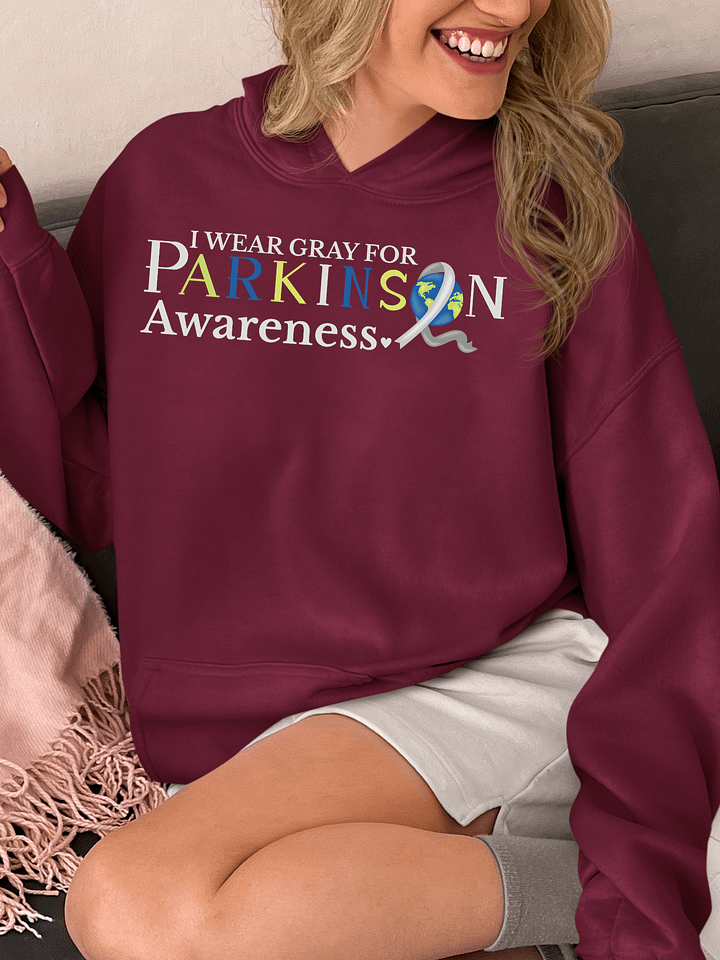 I Wear Gray For Parkinson`s Awareness, Gildan Hoodie product image (1)