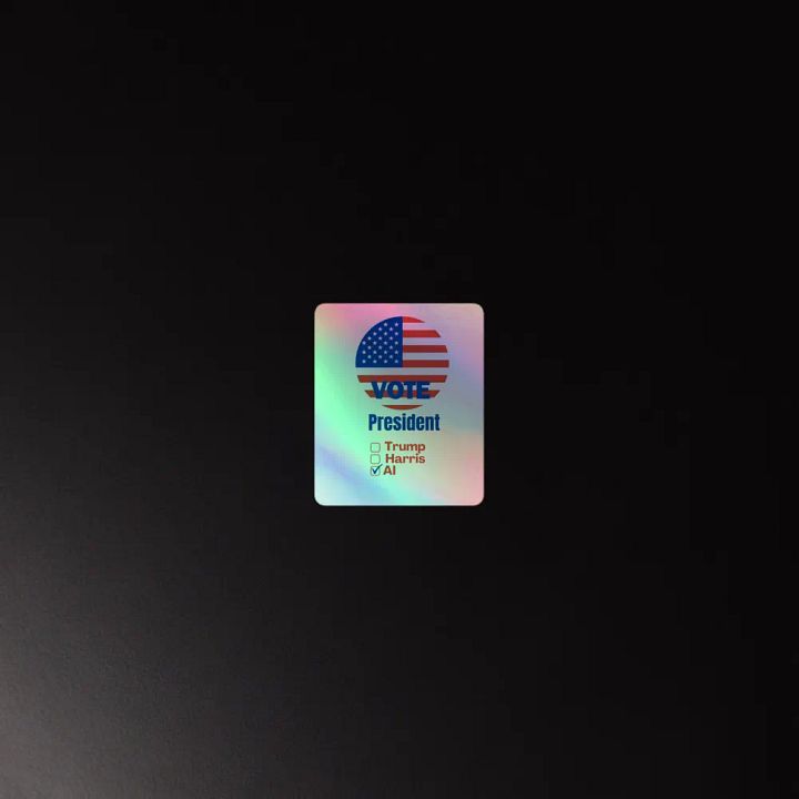 AI for President Holographic Sticker Sheet product image (4)