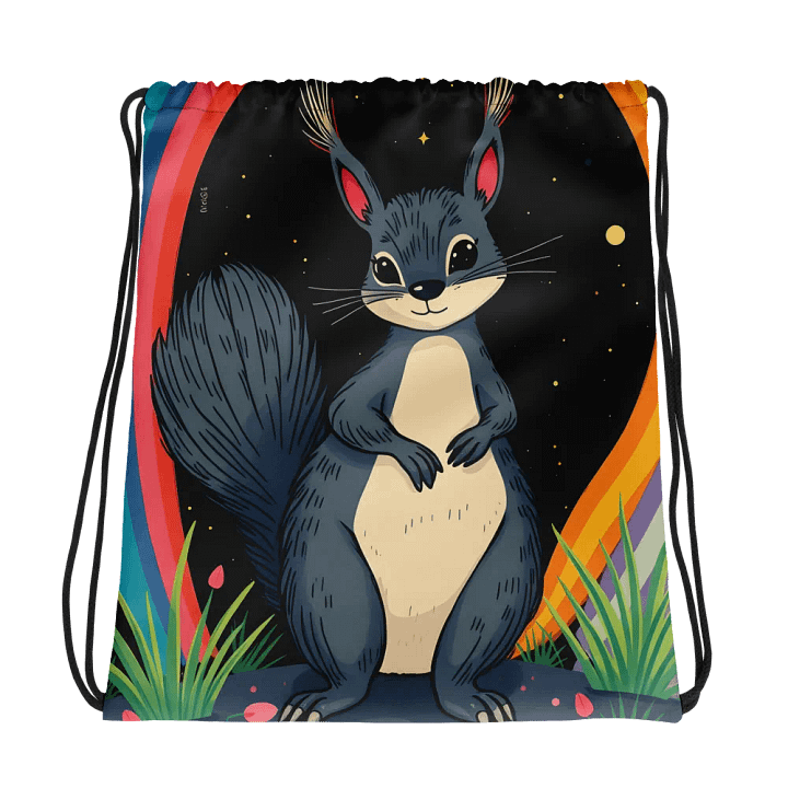 Starry Squirrel All-Over Drawstring Bag product image (1)