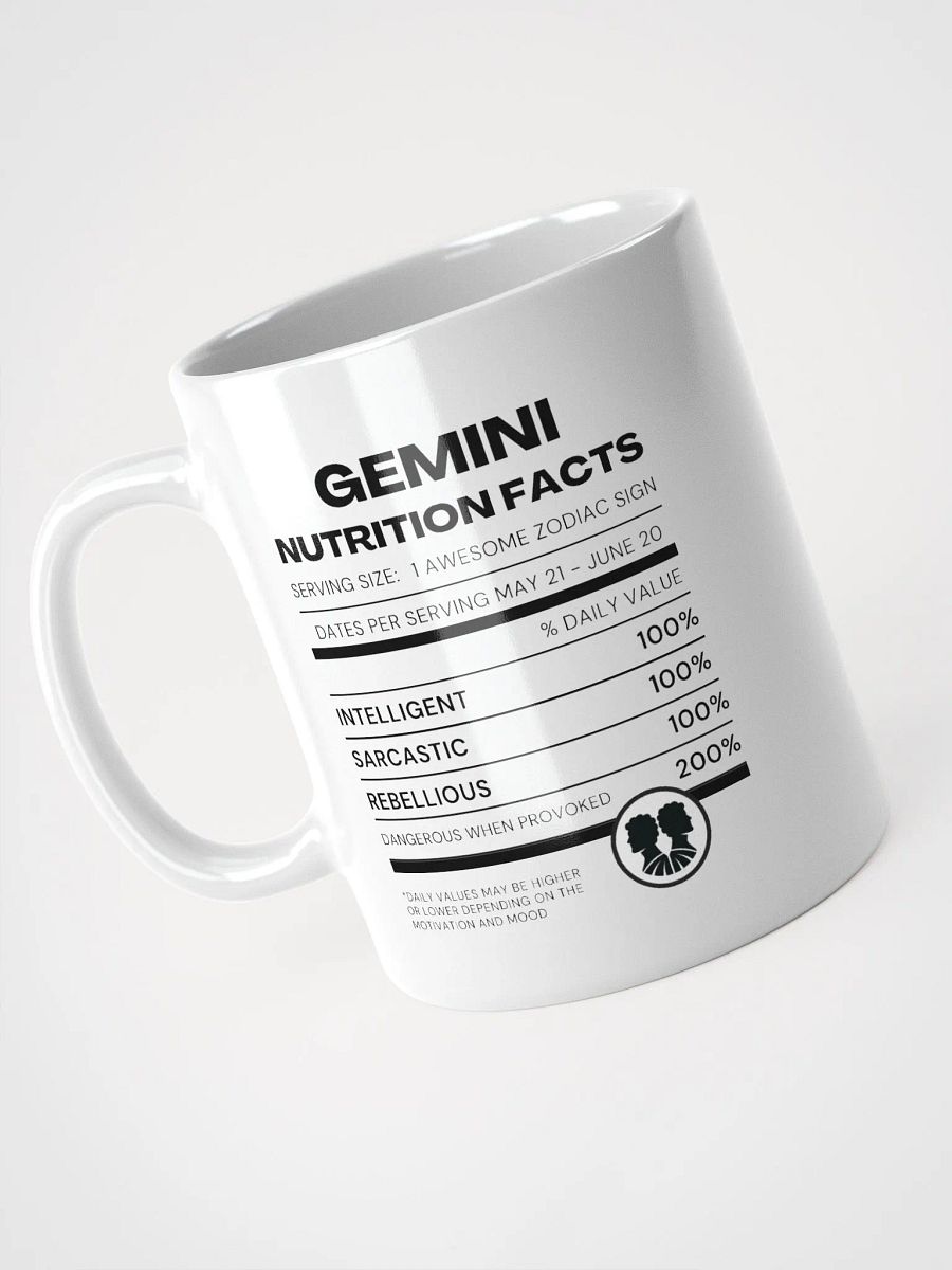 Gemini Nutrition Facts Mug product image (4)