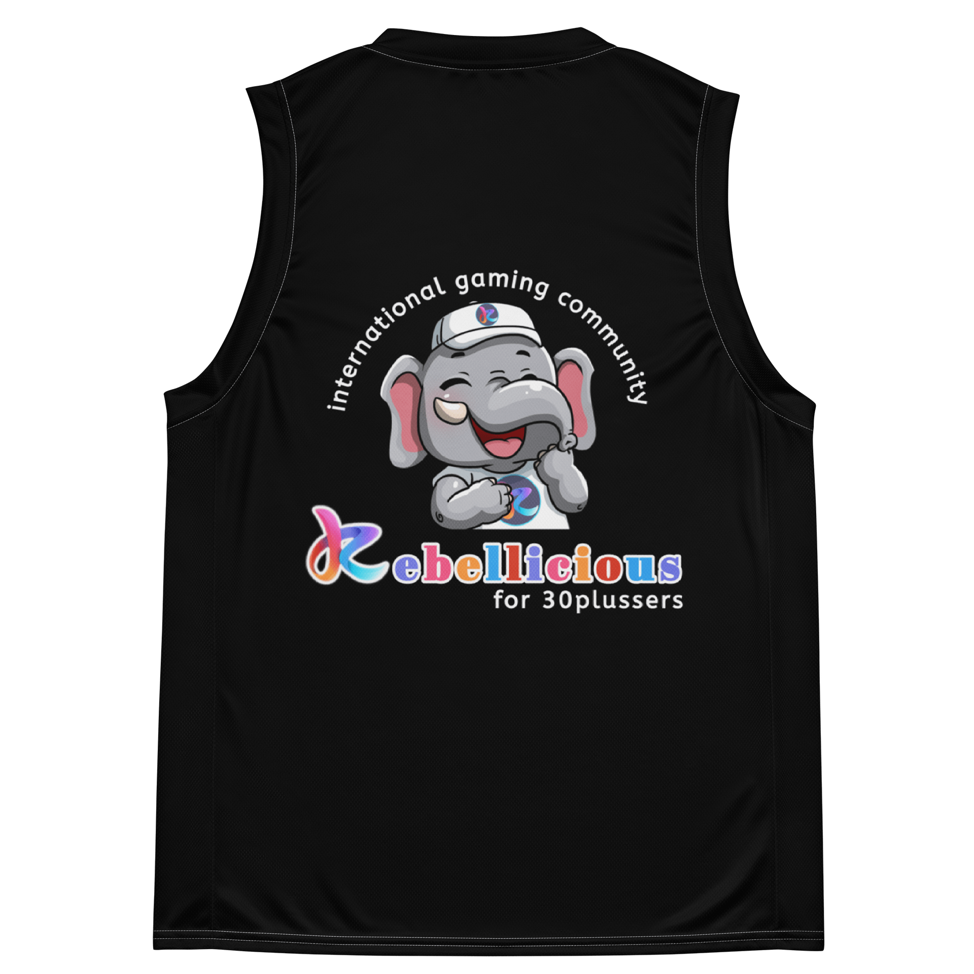 Basketball Jersey Laughing Rebelphant Black product image (4)