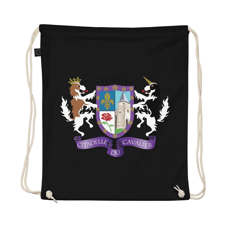 Organic Cotton Drawstring Bag with Citadelle Coat of Arms product image (1)
