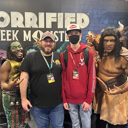My oldest son and I ran into some shady characters… Horrified Greek Monsters is a great game if you haven’t checked it out ye...