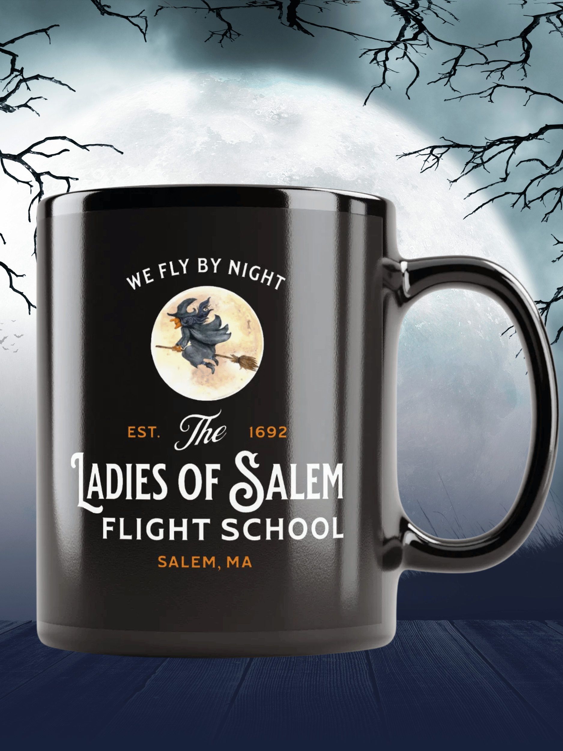 Witch Flying Broomstick Halloween Mug product image (1)
