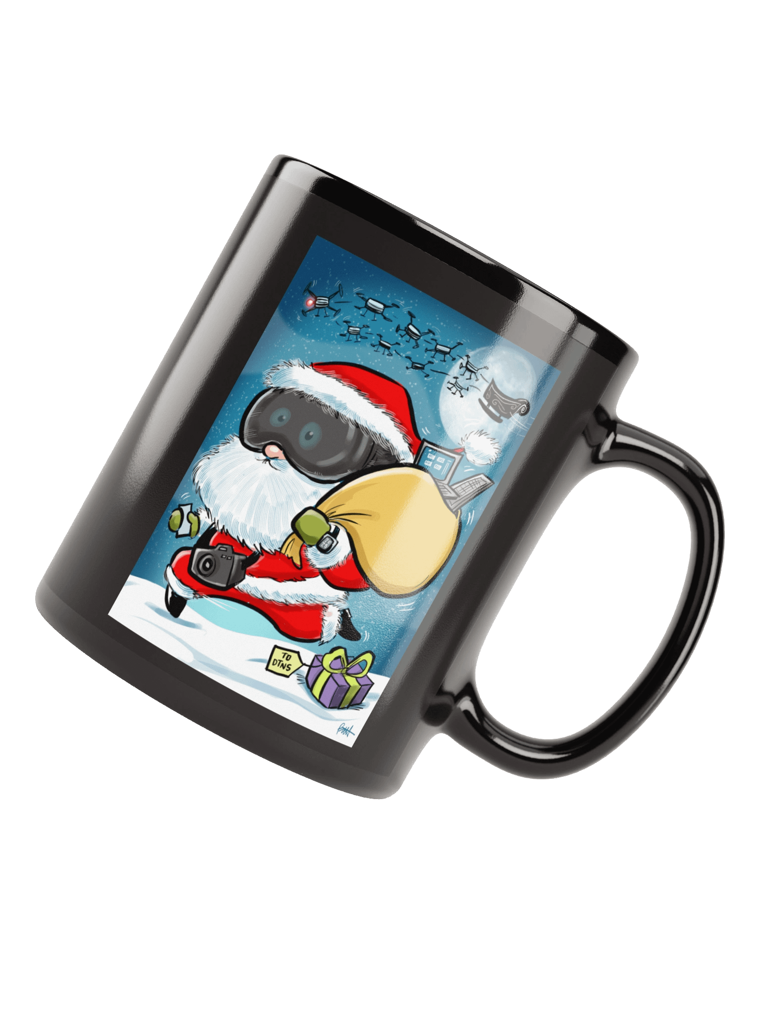 DTNS 2025 Holiday Black Mug product image (4)
