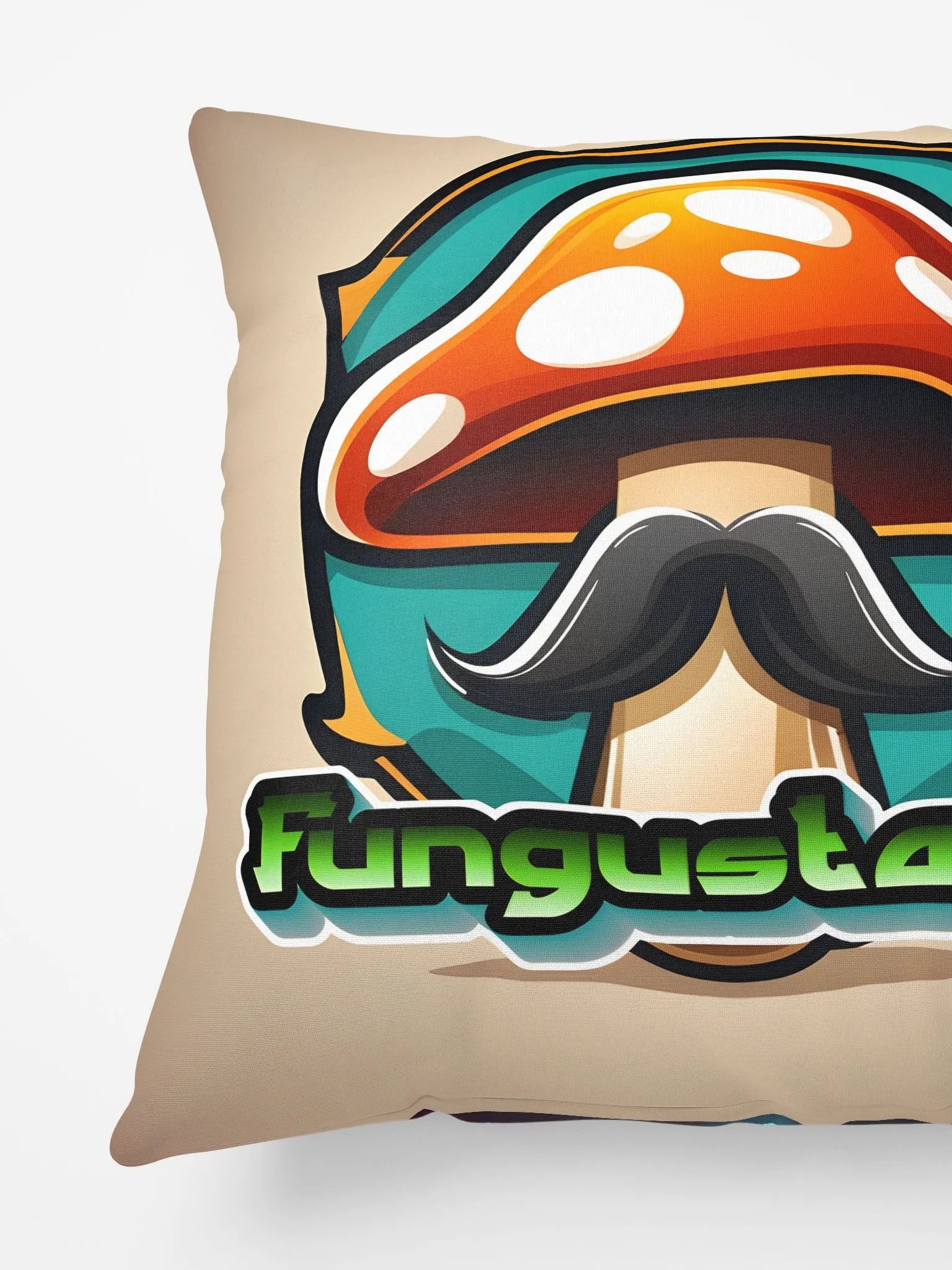 Fungustache All-Over Print Pillow product image (3)