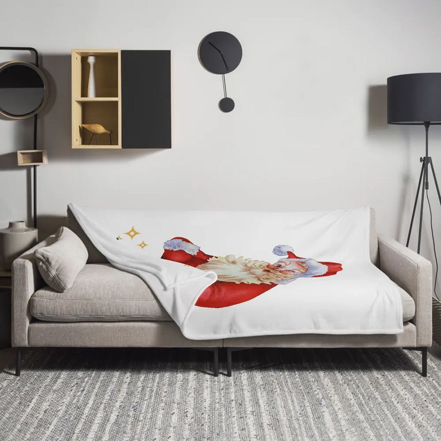 Cheerful Santa Throw Blanket product image (7)