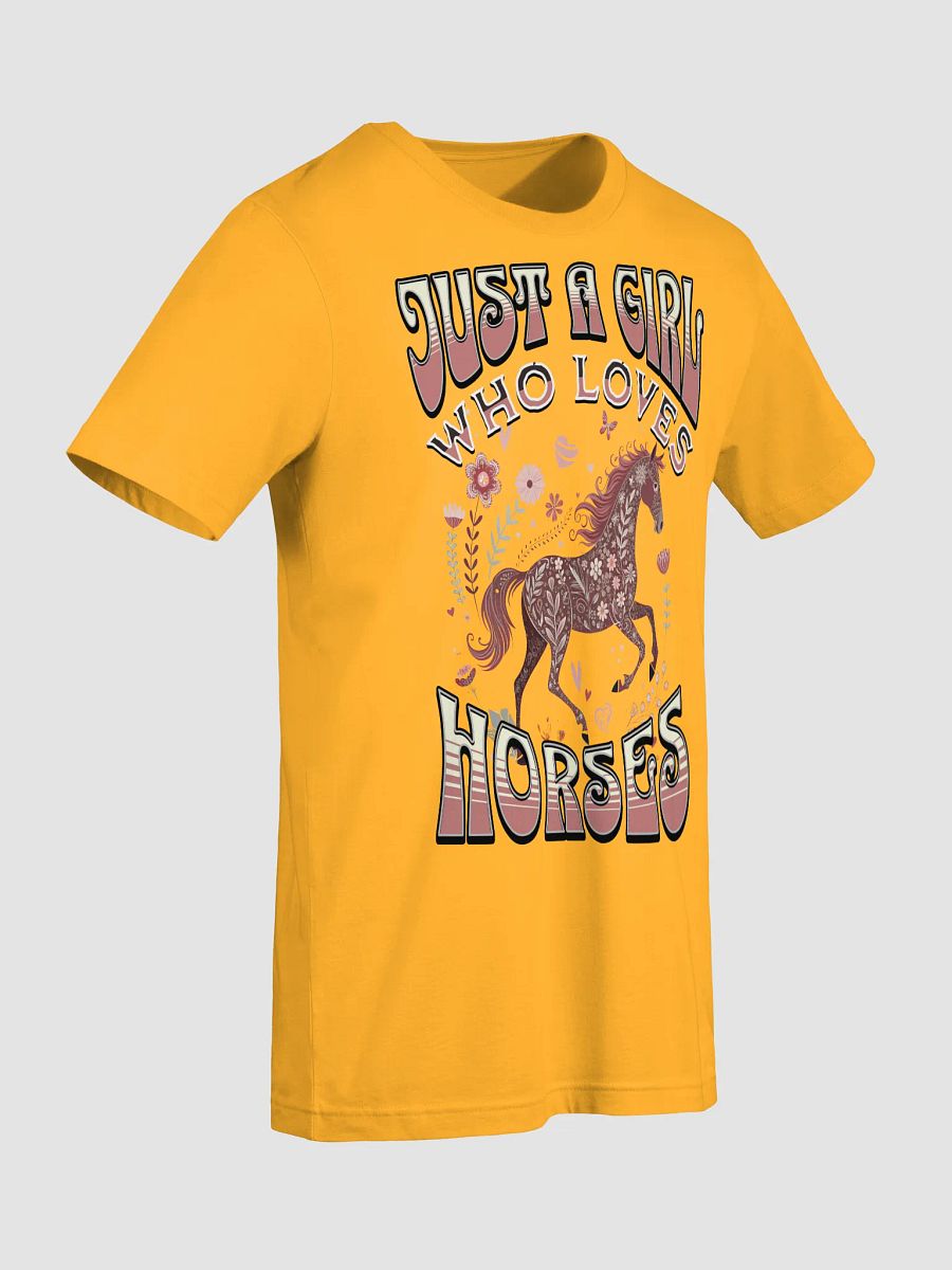 Just A Girl Who Loves Horses Floral T-Shirt product image (40)
