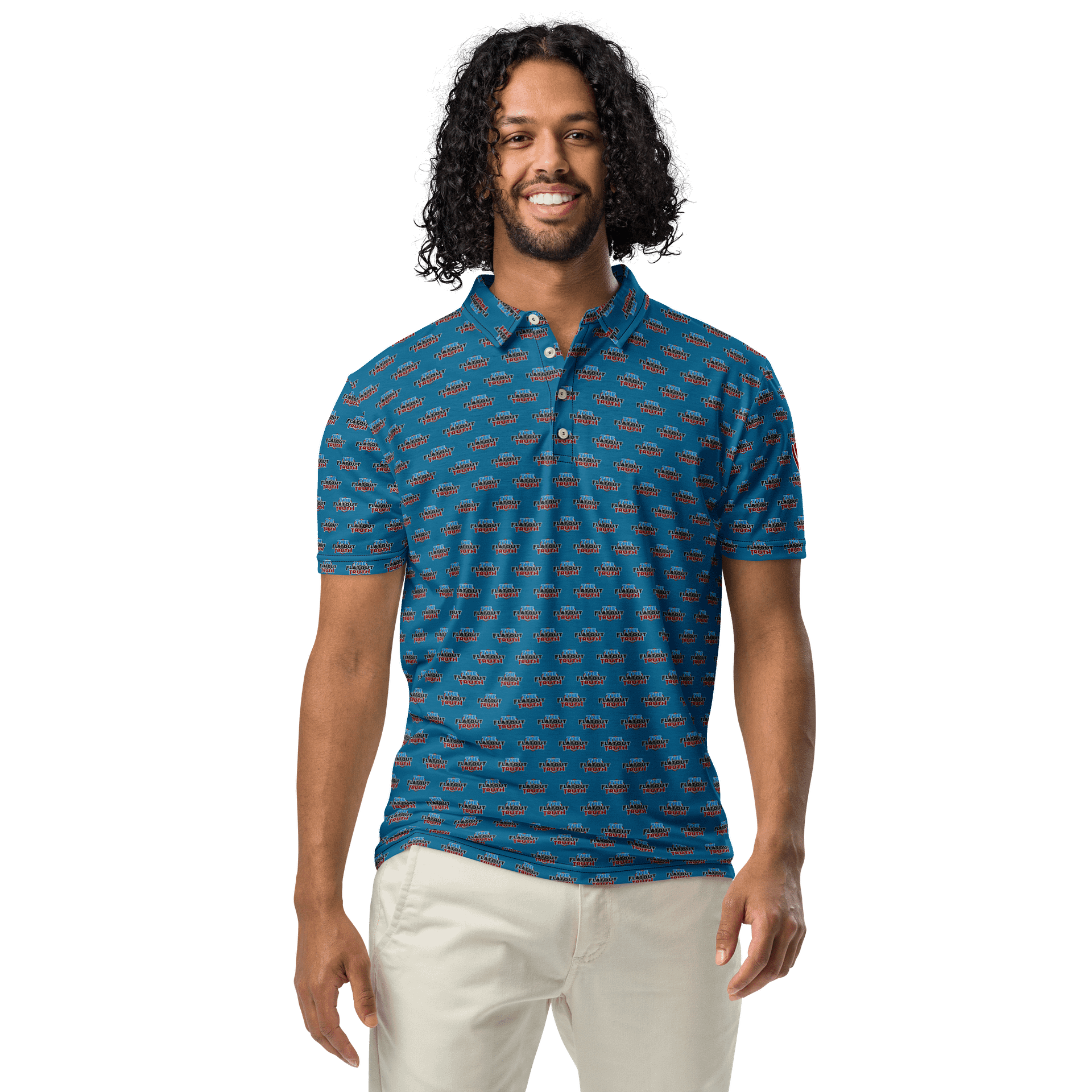 TFOT SlimFit Red HexaFusion Gray Polo Shirt product image (4)