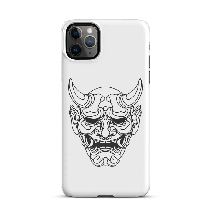 Oni Mask Line Art Design Tough iPhone Case product image (2)