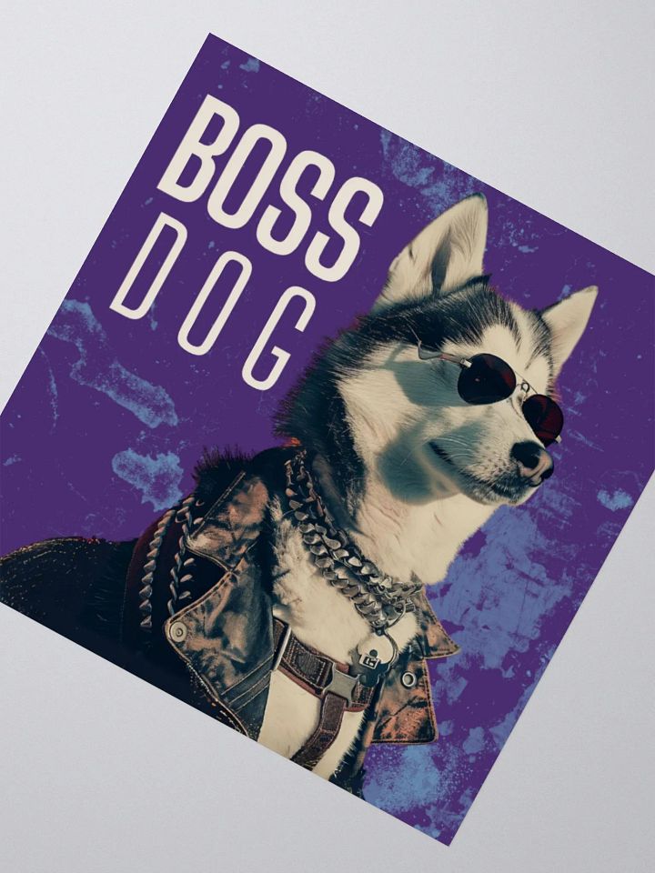 Siberian Husky Boss Dog Kiss Cut Sticker product image (4)