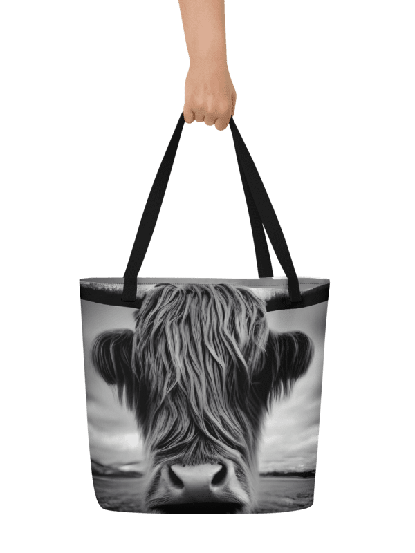 Highland Cow Photo Tote Bag with Pocket product image (1)