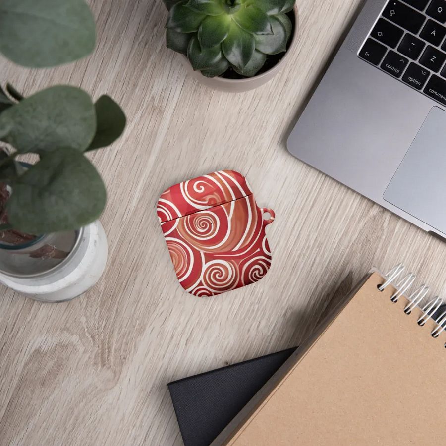 Funky Cherry Swirls Liquid Tie-Dye Airpods Case product image (3)