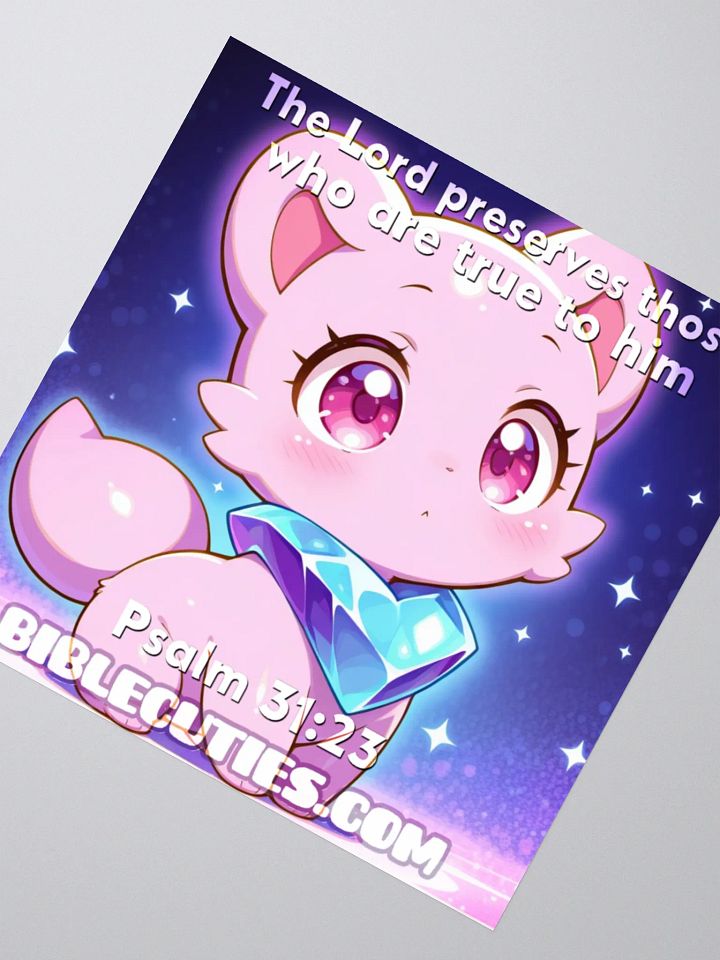 Bible Cuties Violet - The Lord preserves those who are true to him Sticker product image (2)
