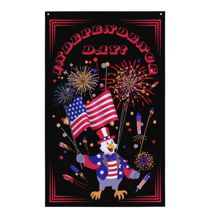 Uncle Sam Eagle 4th of July Banner with corner designs product image (1)