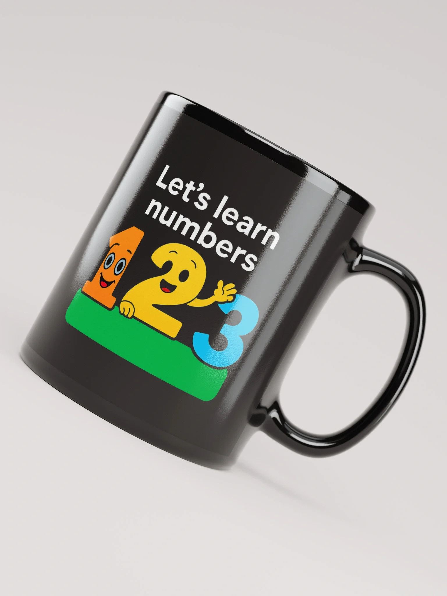 Fun Numbers Black Glossy Mug product image (8)