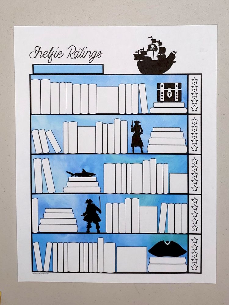 Shelfie Ratings Book Tracker, Printable Bookcase Journal Log with 7 Themes product image (5)