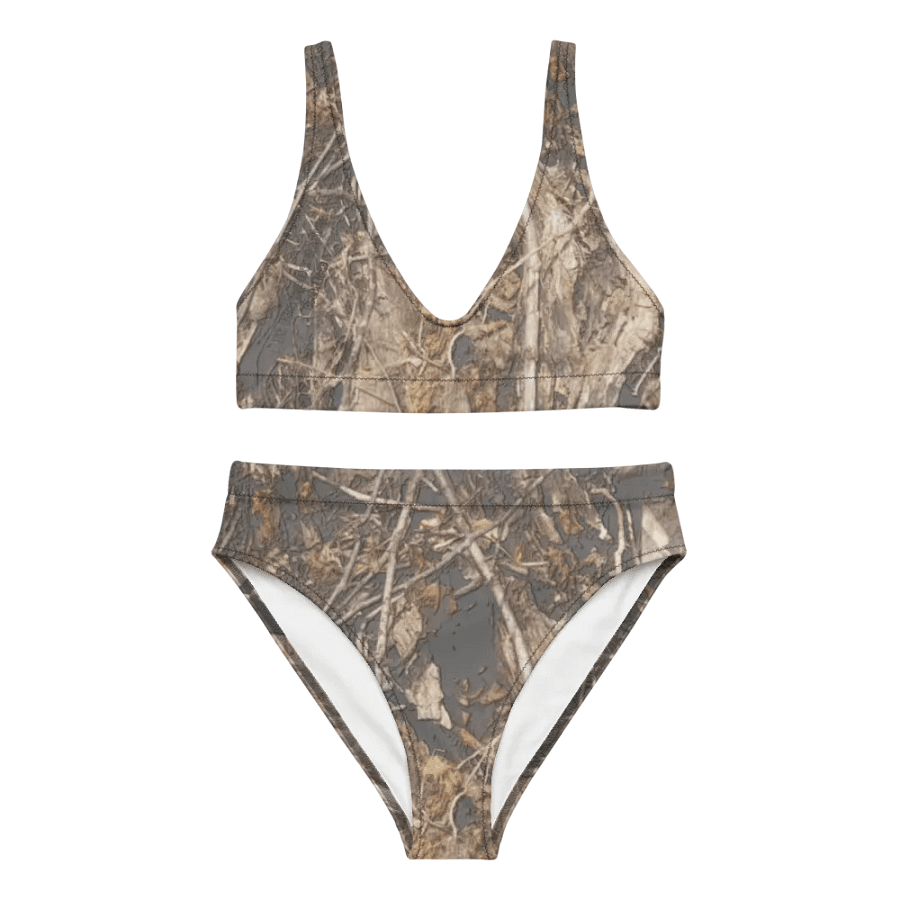 Recycled High Waisted Bikini - Dead Split - It Happennnns Camo product image (7)