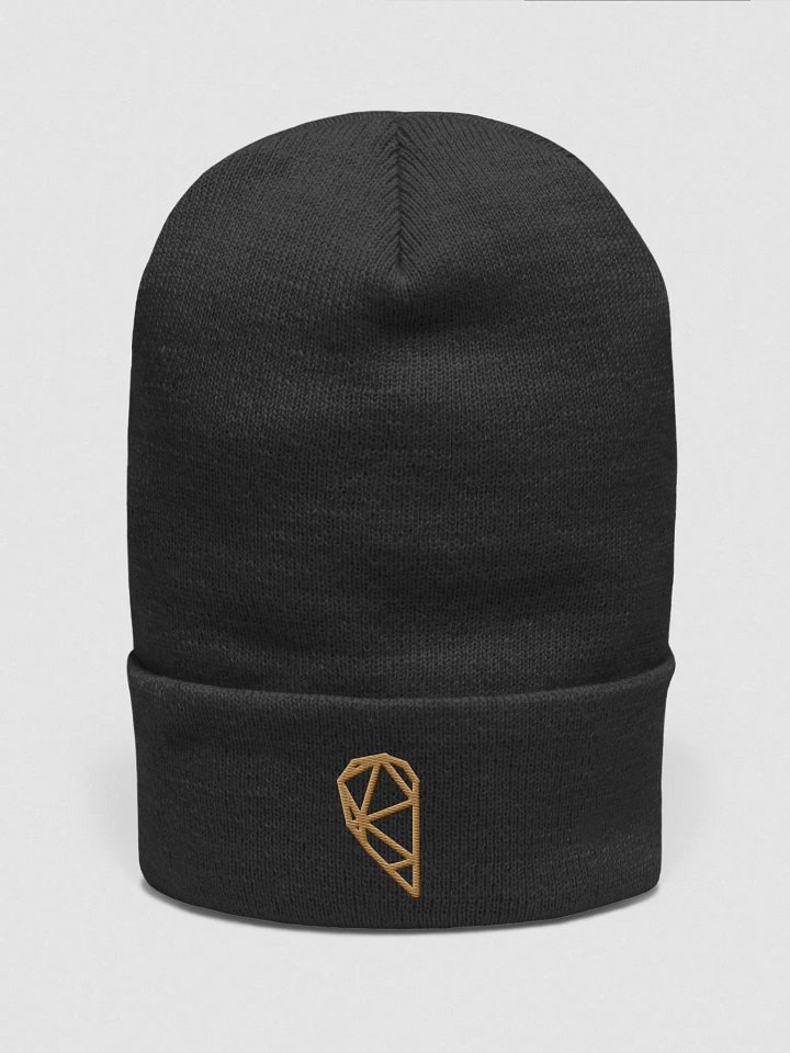 Half Heart Beanie | Runesy Merch Collection | Embroidered Cuffed Beanie product image (1)