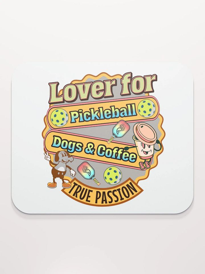 Lover For Passionate Pickleball Dogs And Coffee Mouse Pad product image (2)