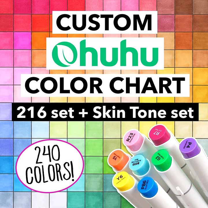 Custom Ohuhu Color Chart - 240 Colors product image (1)