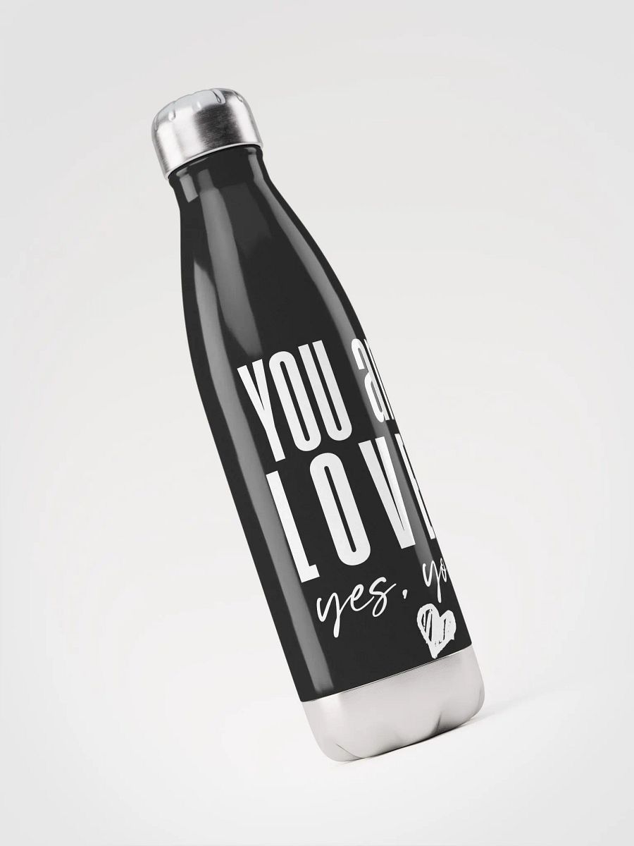 You are Loved Stainless Steel Bottle - black product image (3)