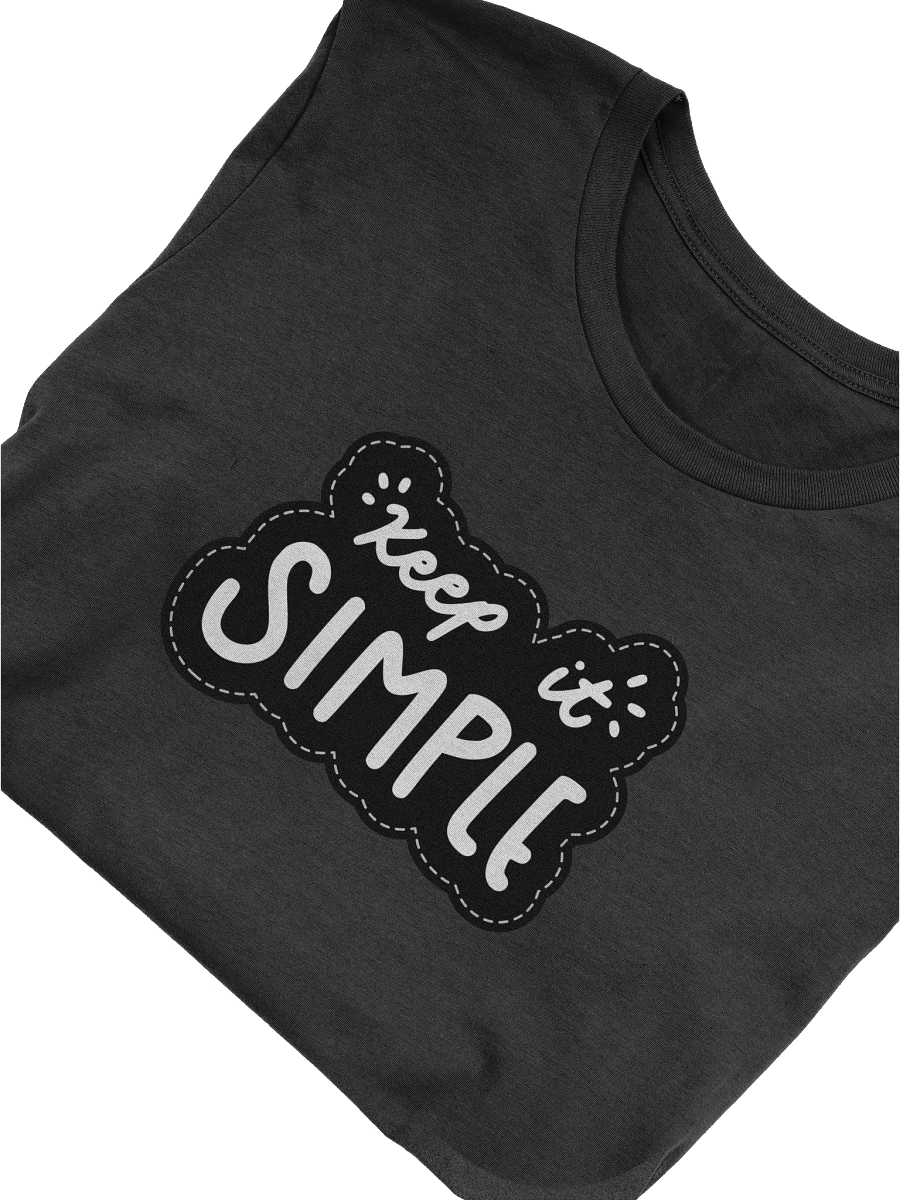 Keep It Simple Black Unisex T-Shirt product image (10)