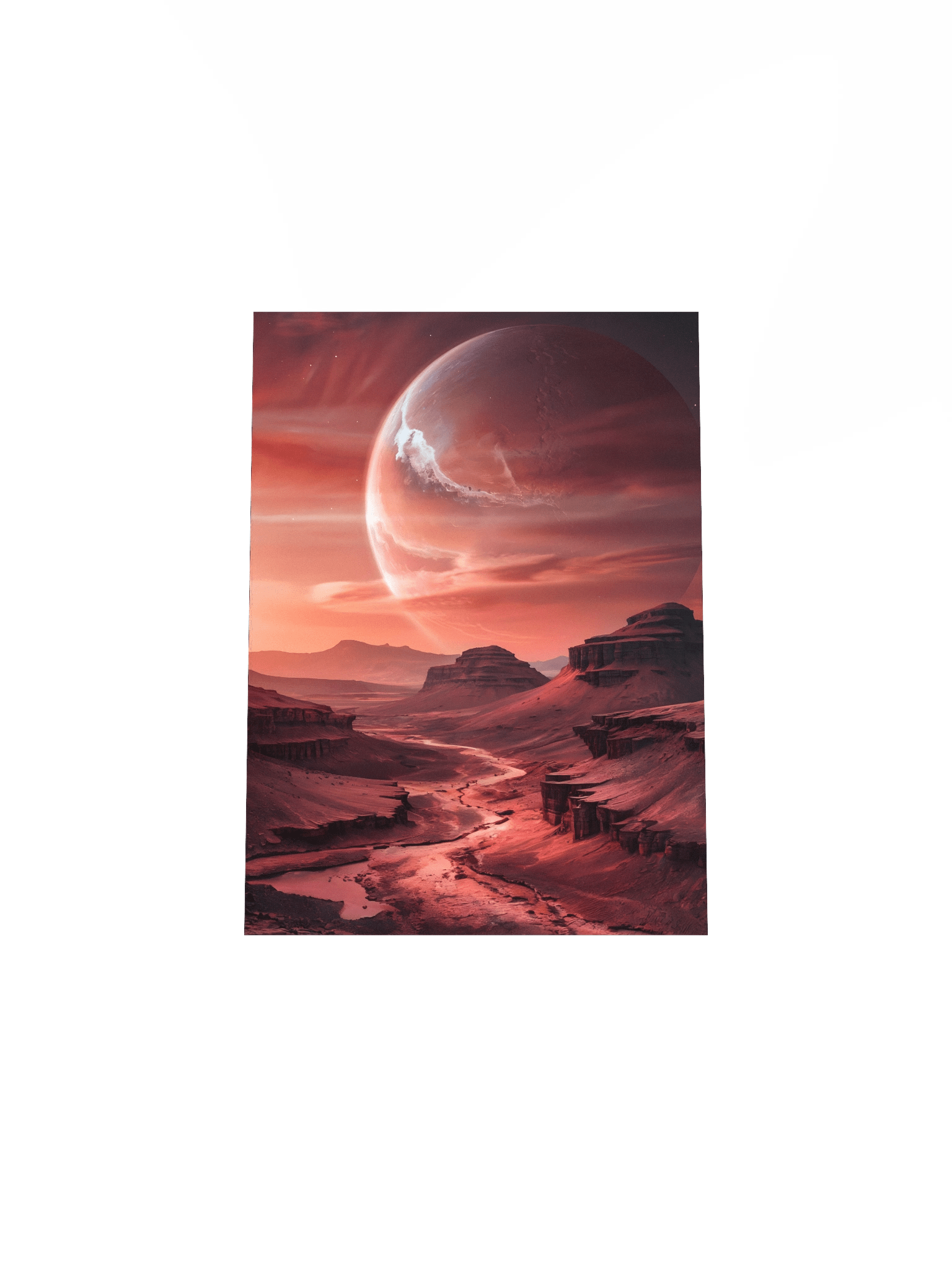Red Planet - MARS- Landscape Poster – Photorealistic Sci-Fi Cosmic Wall Art product image (5)