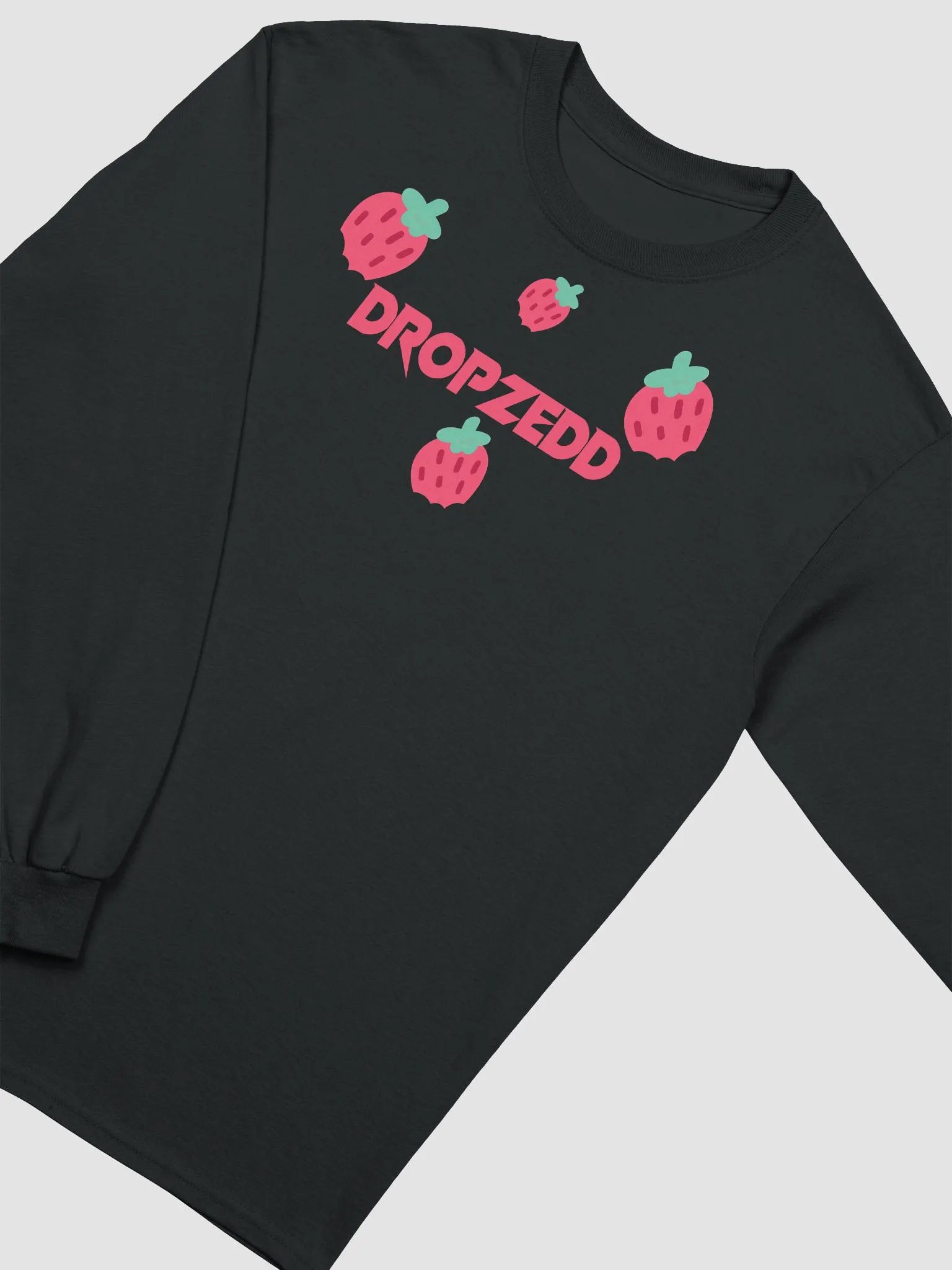 DropZedd, Strawberry Long Sleeve Tee White, Black, Pink or White product image (3)