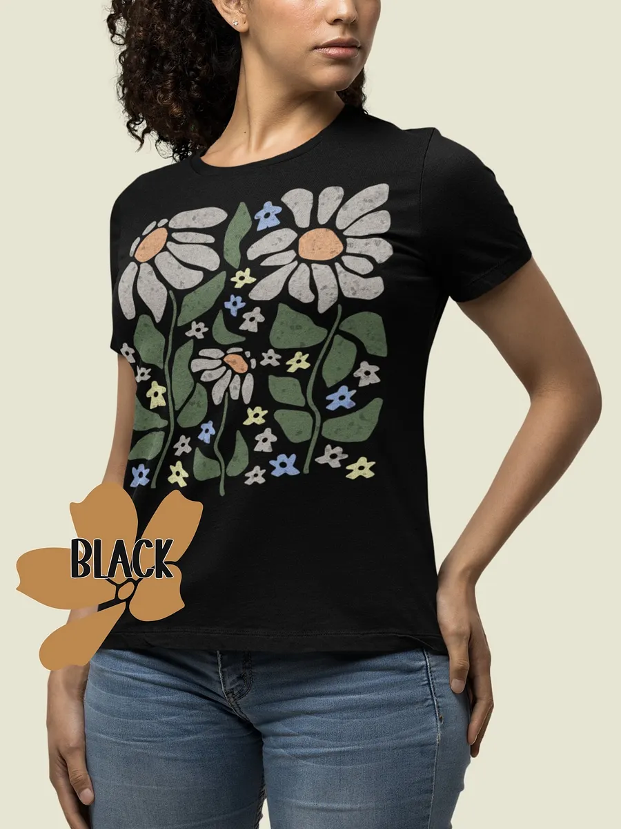 Minimalist Subtle Meeples Pastel Floral T-shirt for Board Gamers product image (1)