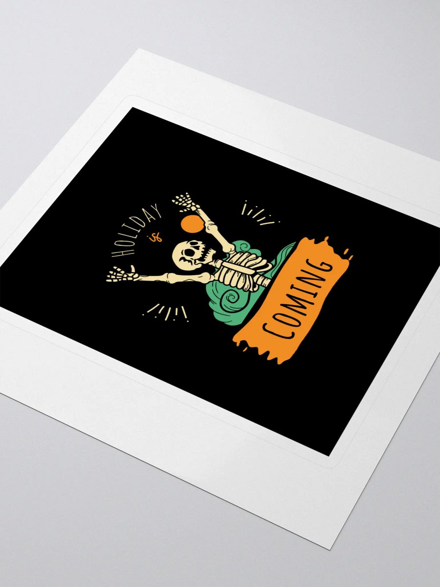 Excited Skeleton Holiday Kiss Cut Stickers product image (3)
