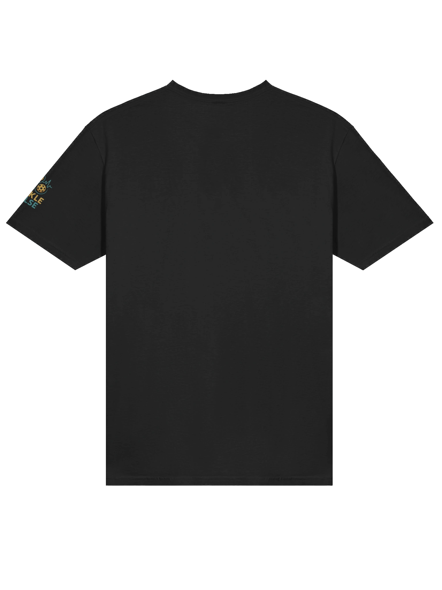 Funny Pickleball T-Shirt – Retro Pickle Character Playing with Paddle & Ball – Black Tee product image (4)