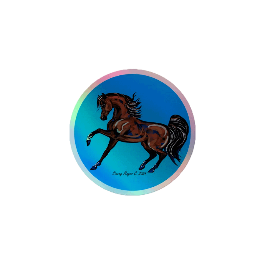 Dancing Arabian Horse Holographic Sticker Sheet product image (1)