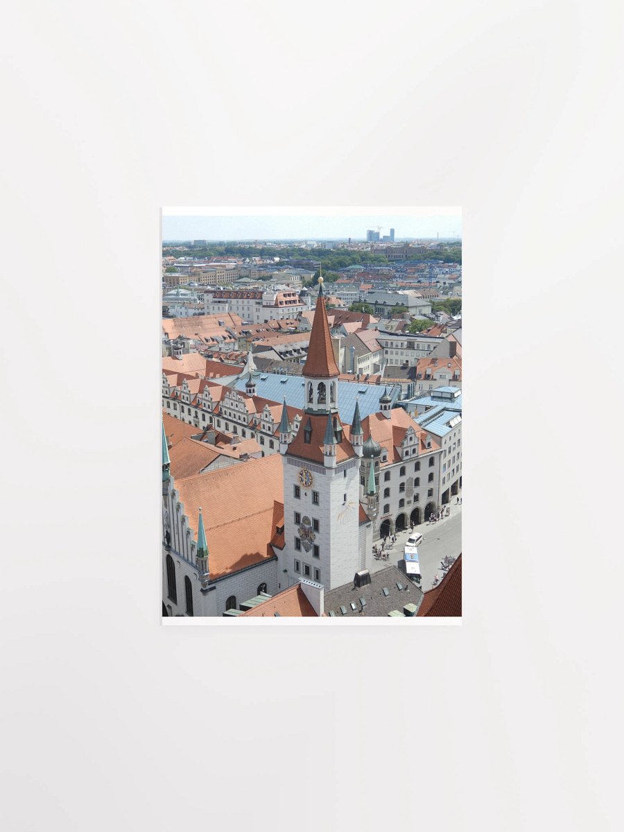 Munich - Old Town Hall and rooftops - Print/poster product image (2)