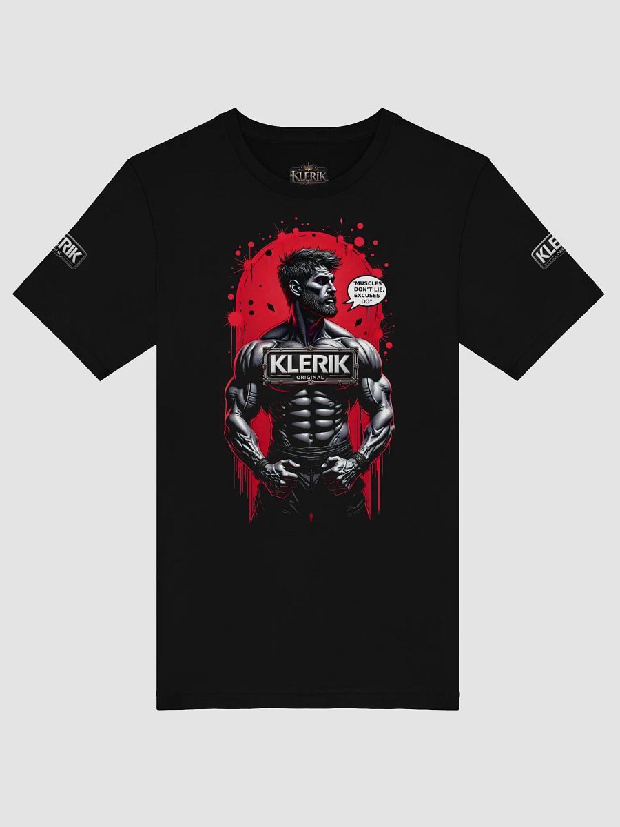 Original Metallic Logo T-Shirt - MUCLES DONT LIE EXCUSES DO product image (37)