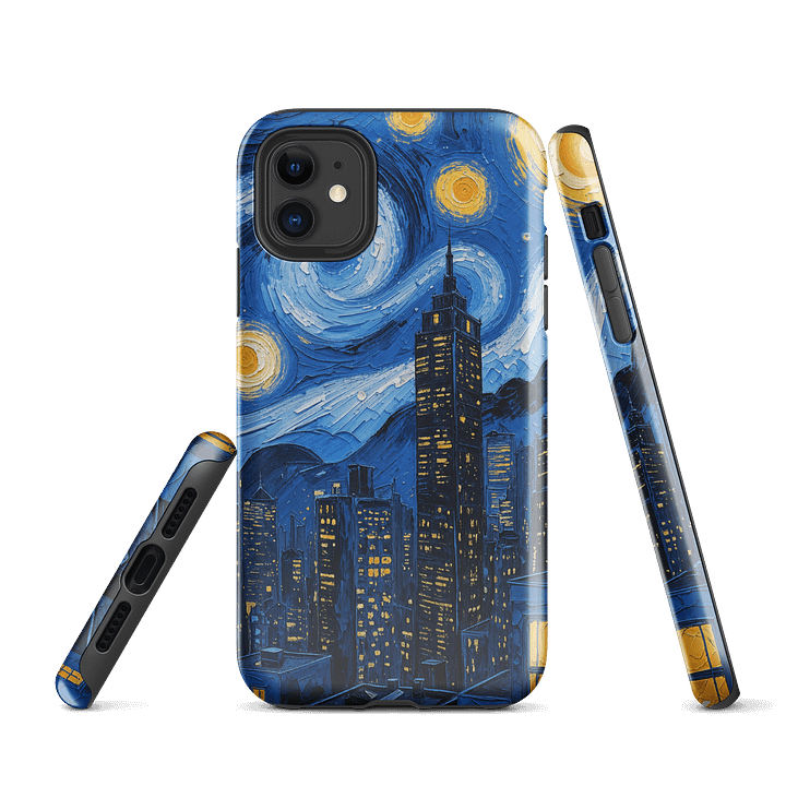 Starry Night Cityscape iPhone® Tough Case product image (1)