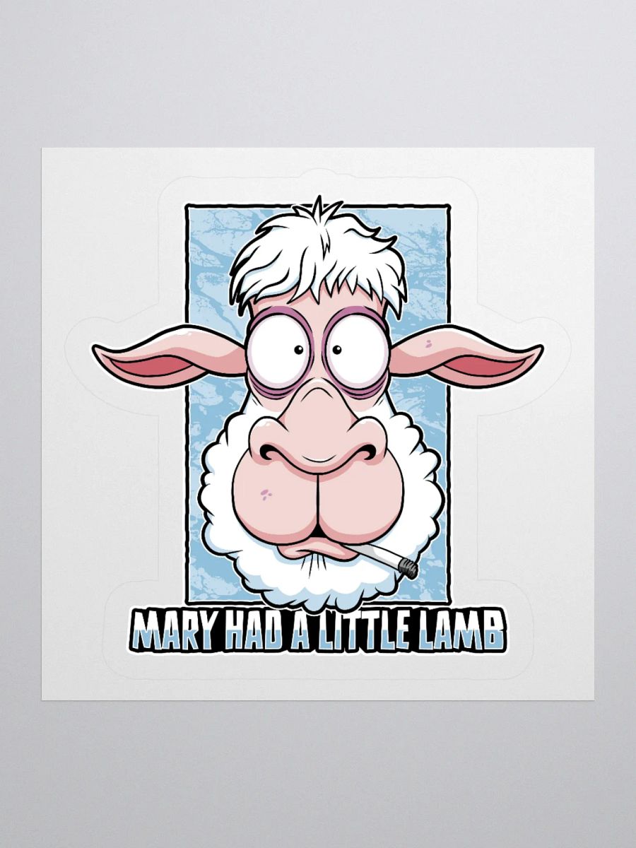 Funny Dark Fairy Tale Lamb Meme Vinyl Sticker product image (3)