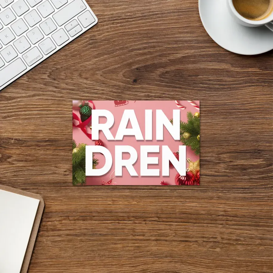 Raindren Greeting Card with Customisation product image (8)