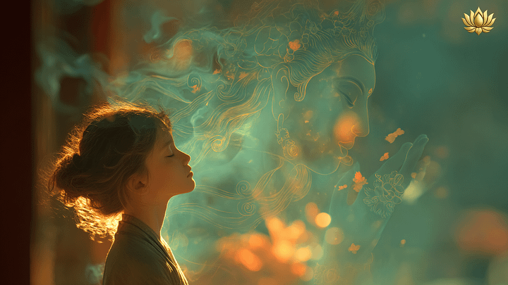 $free祈禱文綠度母 wallpaper download product image (1)