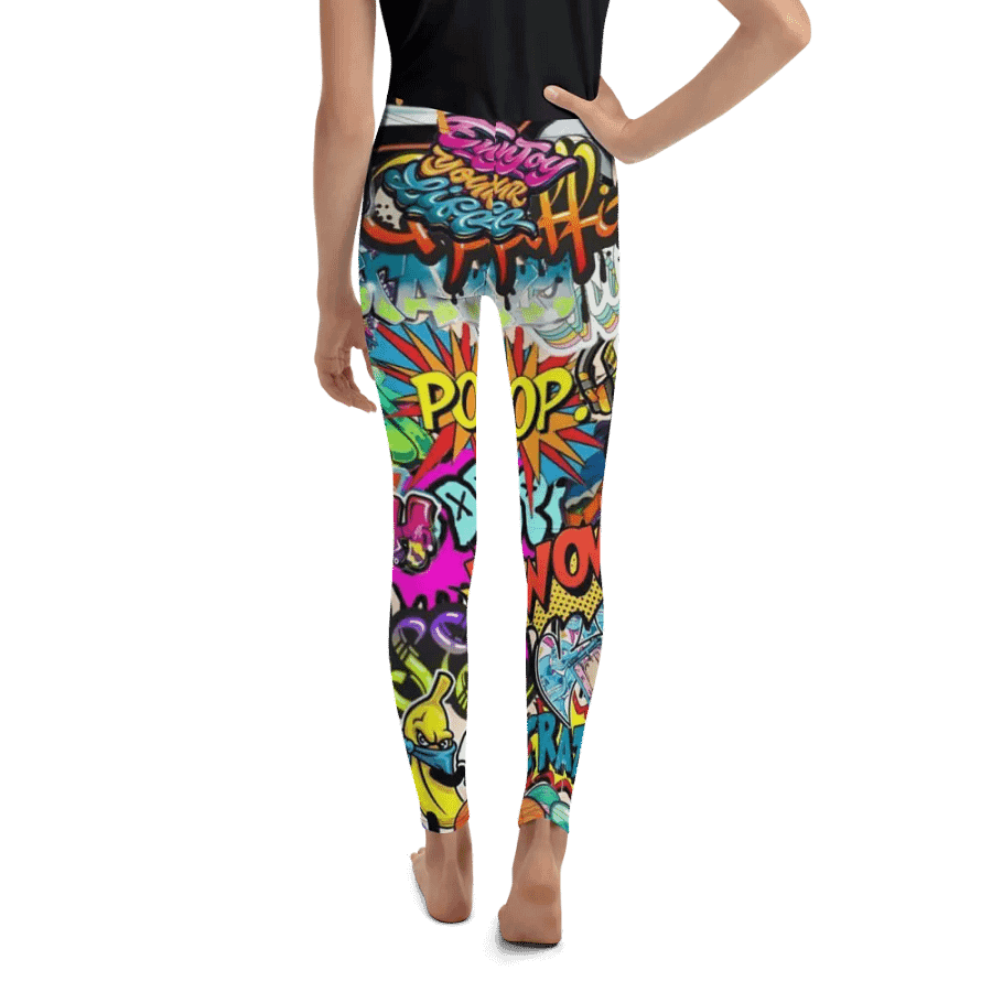 Kids Leggings – Graffiti Style Print for Urban & Trendy Look product image (7)