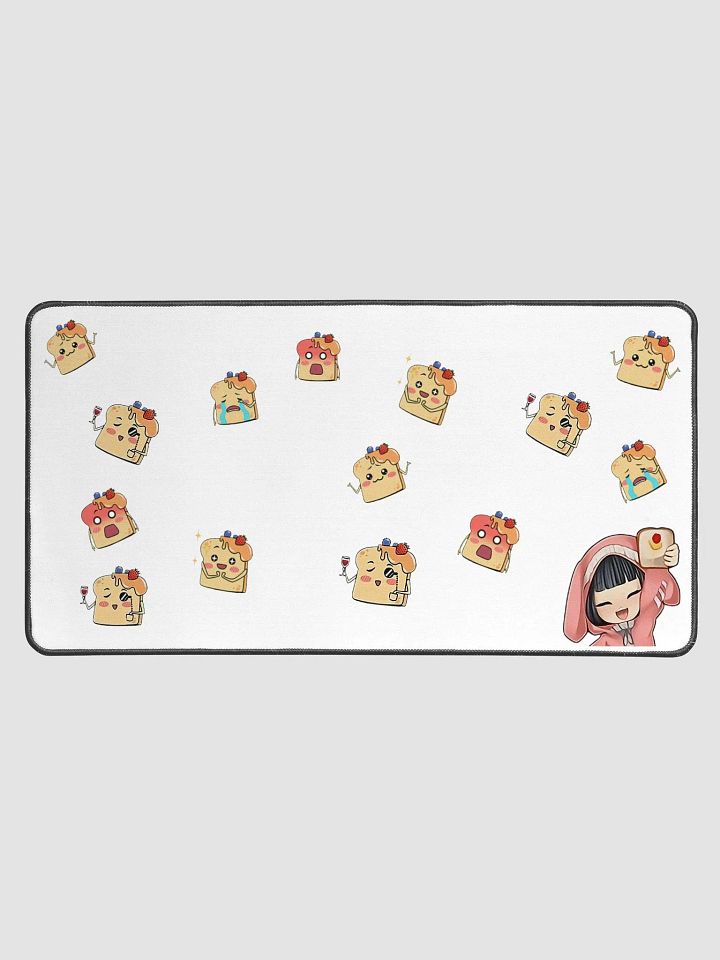 White Bunny Feng Toast Desk Mat (Toast Remix) product image (1)