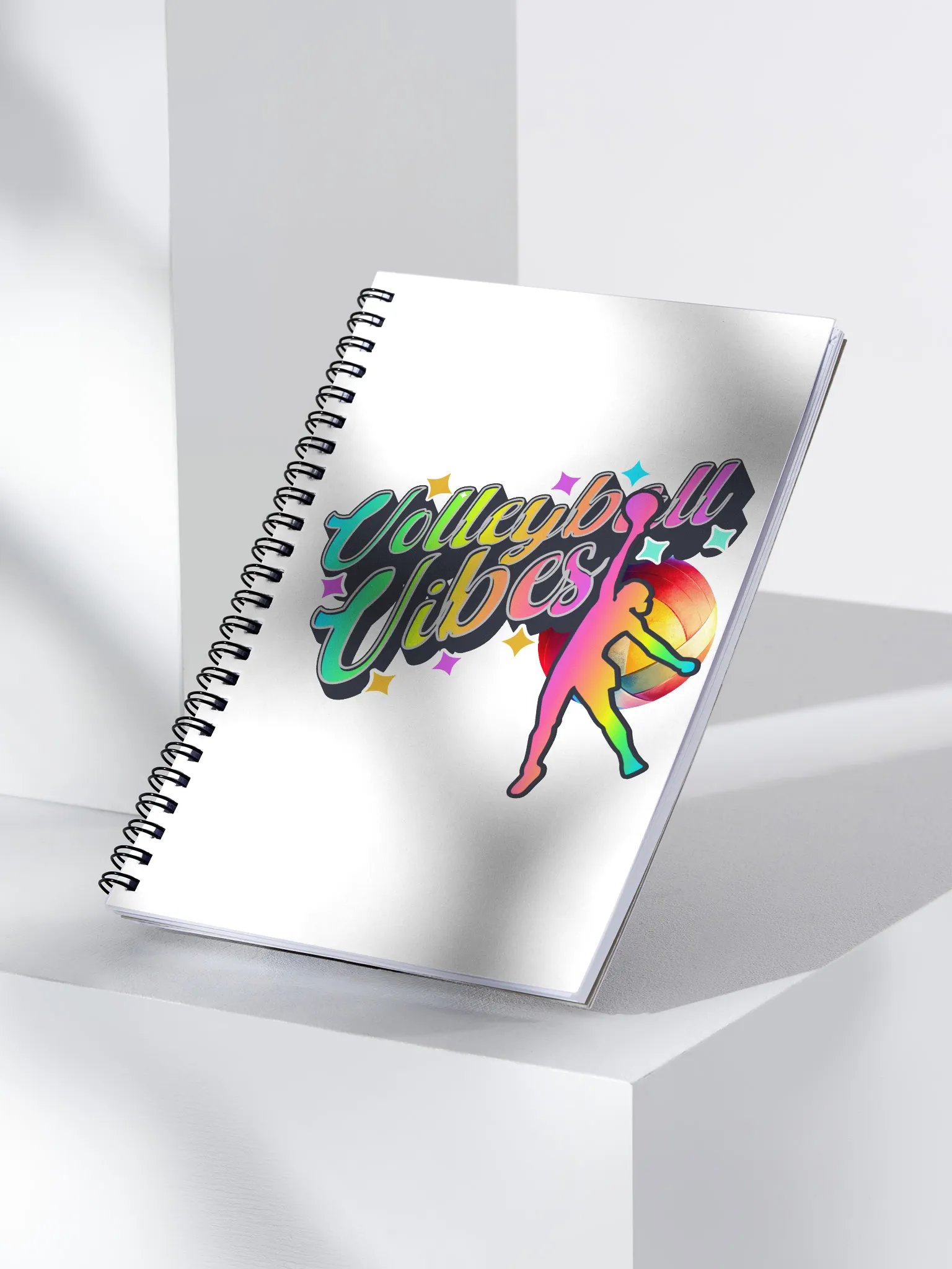 Volleyball Vibes Female Spiral Notebook product image (2)