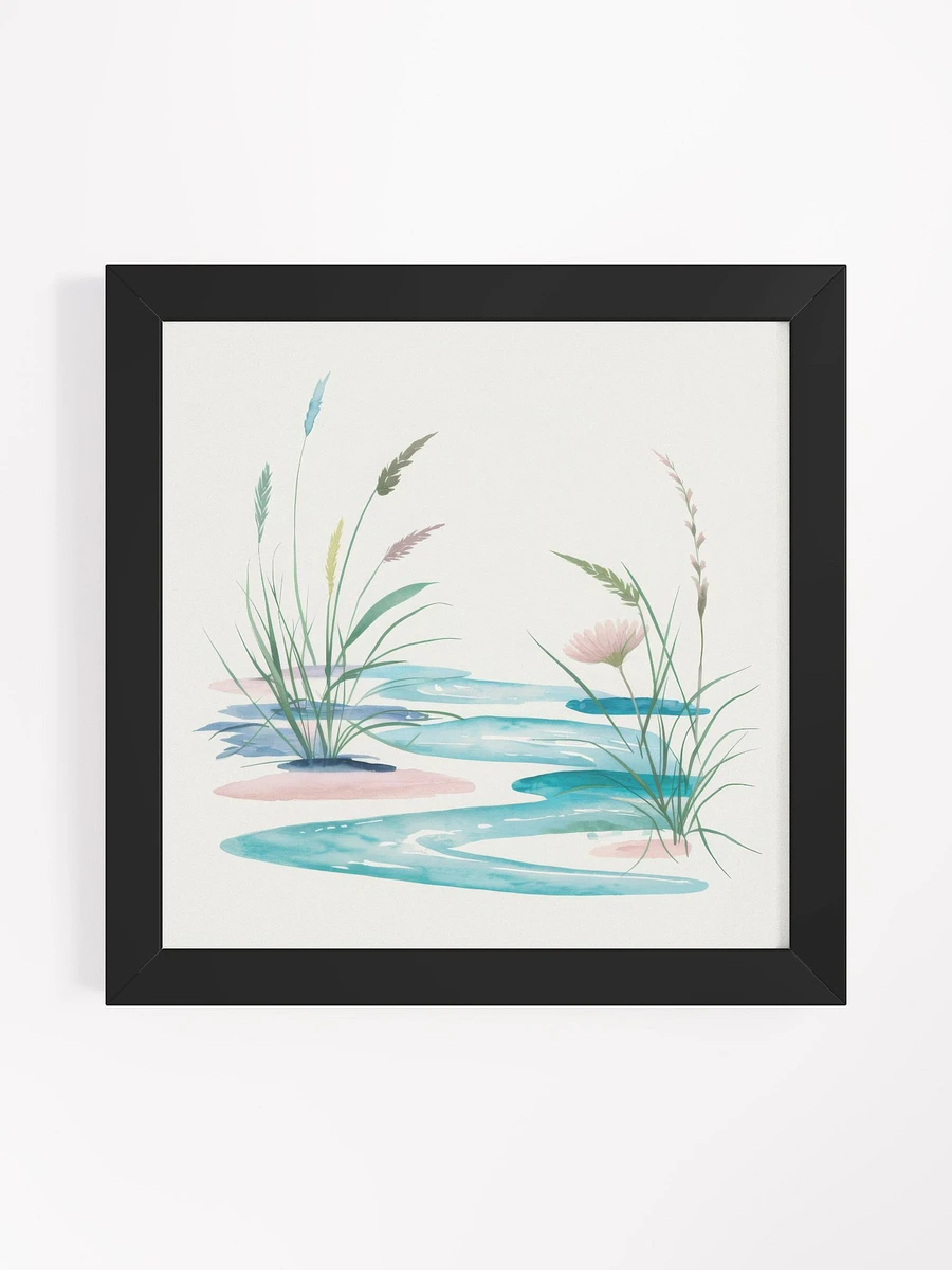 Gentle Floral Water Reflection Watercolor - Framed Poster product image (1)