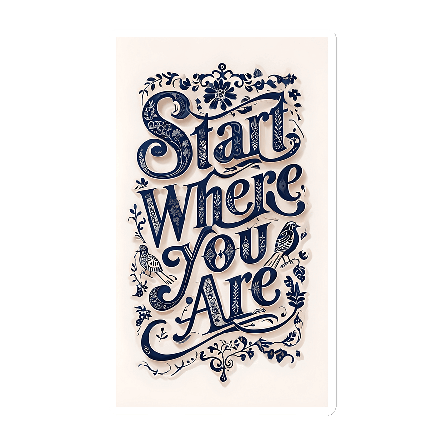 Start Where You Are – Inspirational Typography Magnet product image (1)