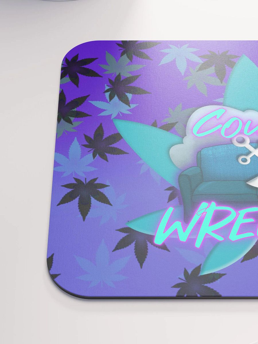 Mouse Pad Dark Purple W/ Leaf product image (6)