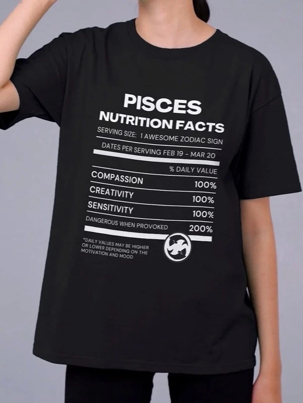 Pisces Nutrition Facts T-Shirt product image (1)